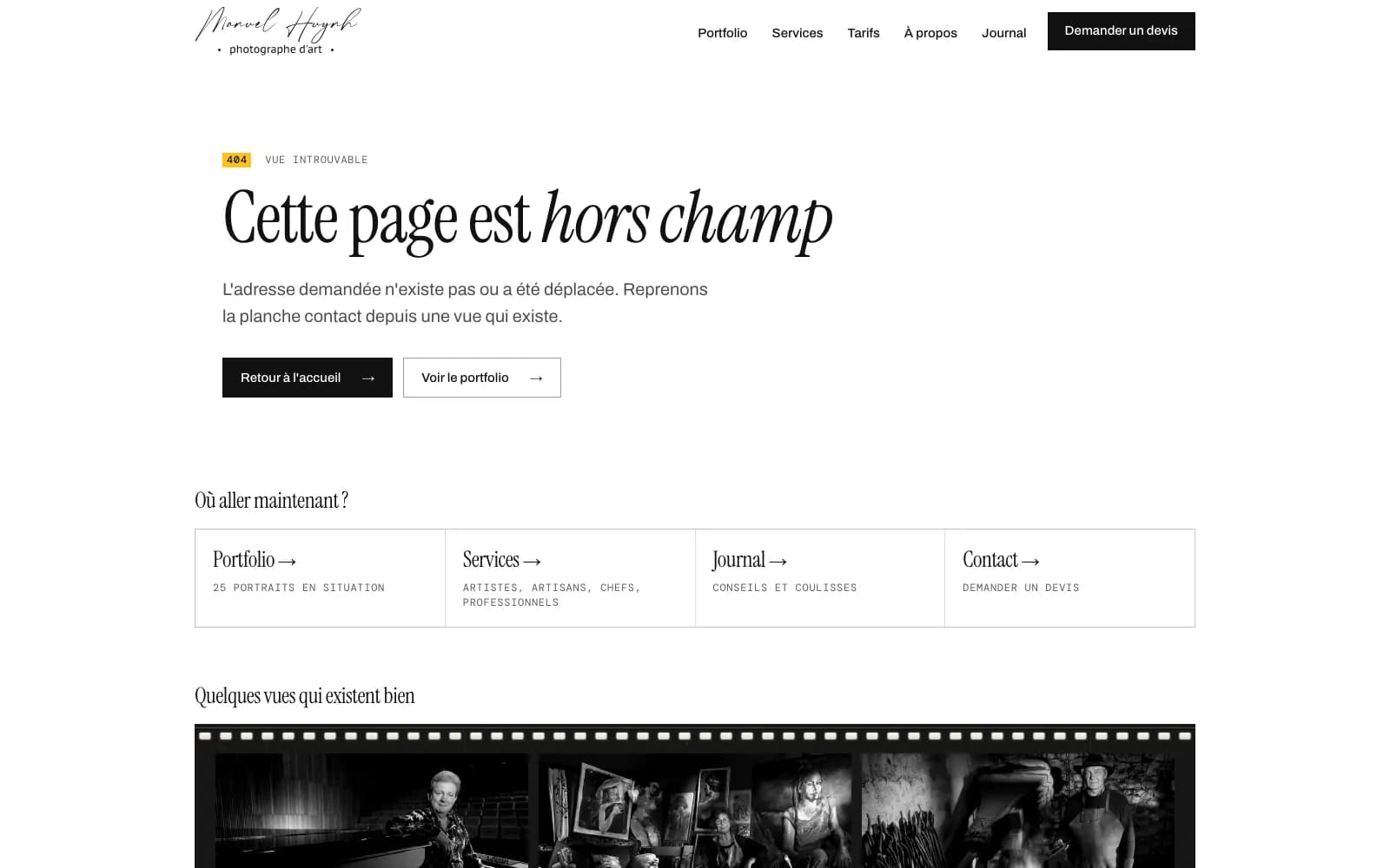 Capture d'écran 4 du site Manuel Huynh — Portraits Photo